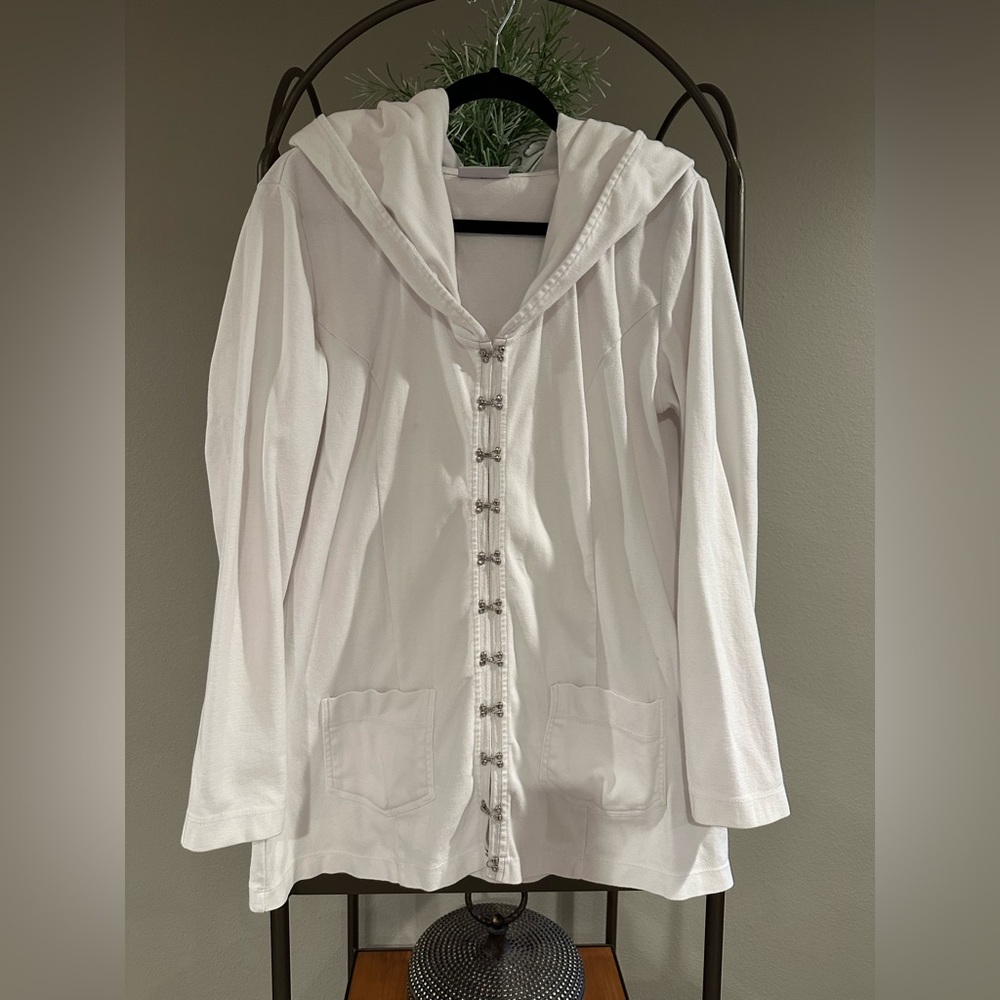 Soft Surroundings Hooded Sweatshirt Cardigan